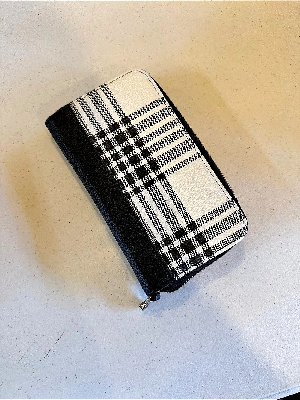 Thirty-One All About the Benjamins Wally in buffalo plaid